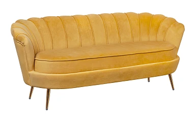 Дизайнерский диван Pearl Triple Yellow в интерьере