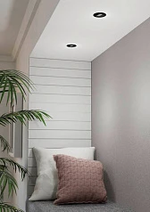 900752 Комплект встраиваемых светильников PENETO, 3X4,6W (GU10), ?87, сталь, черный на заказ