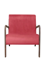Низкое кресло с деревянными подлокотниками Mody Karmin красное в интернет-магазине