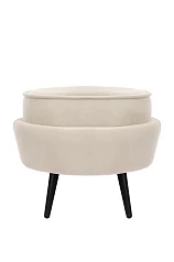 Пуф Pearl Adorn Beige на черных ножках в интернет-магазине