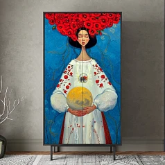 Шкаф двухдверный Emerson Art "Женщина с планетой" арт EM091/Art5