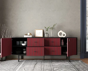заказать Комод две дверки и четыре ящика "Emerson" арт EM19/red/L