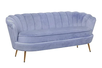 Трехместный диван ракушка для гостиниц Pearl Triple Blue