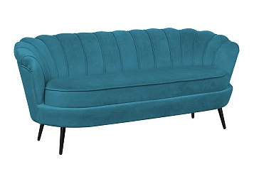 заказать Диван для гостиниц Pearl Triple Marine Velvet на черных ножках