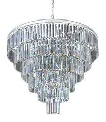 Люстра Odeon 6 Rings Silver в интерьере