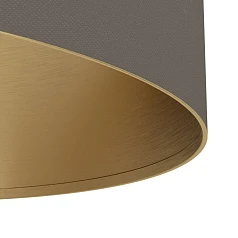 купить красивые 390336 Люстра SANTANDRIA, 2X40W (E27), L1050, B350, H1500, сталь, дерево, матовая латунь, коричневый/текстиль, капучино, латунь в интернет-магазине