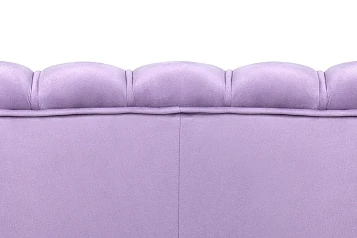 Диван ракушка для гостиниц Pearl Triple Purple на черных ножках