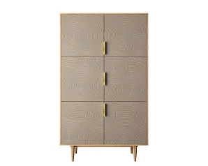 фото Большой комод с шестью дверками "Line" R20/beige в интерьере