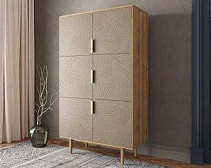 фото Большой комод с шестью дверками "Line" R20/beige в интерьере