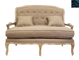 Прямой диван модерн Yareli Brown синий на заказ в интернет-магазине