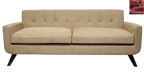 Диван скандинавский на ножках Uter красный на заказ