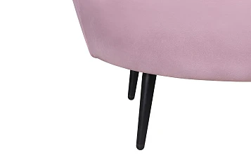 купить Диван ракушка Pearl Triple Pink на черных ножках