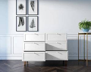 Комод "Andersen" на 6 ящиков арт AN06WH в интерьере