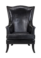 купить Кожаное кресло каминное Chester Black Leather в интернет-магазине