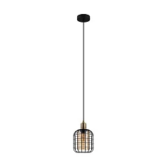 фото 43527 Подвесной потолочный светильник (люстра) CHISLE, 1Х40W, E27, H1100, ?165, сталь/стекло, черный в интерьере