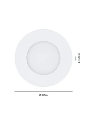 64618 Светодиодный встраиваемый светильник FUEVA 1 PRO, 2,7W(LED) в интерьере