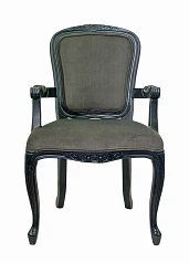 Мягкий стул с подлокотниками Gran Arm Grey в интерьере