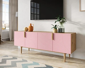 купить Комод под TV с четыремя дверками "Line" LN06/GR1/pink в интернет-магазине