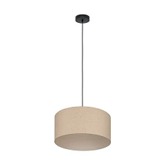 заказать стильные 900859 Подвесной светильник (люстра) FENIGLIA, 1X40W (E27), ?380, сталь, черный / текстиль, лен, беж