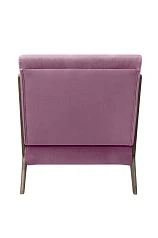 купить стильное Низкое кресло с деревянными подлокотниками Mody Pink розовый