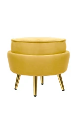 Пуф Pearl Adorn Yellow в интерьере