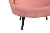 Низкое кресло ракушка Pearl Pink V3 на черных ножках в интернет-магазине