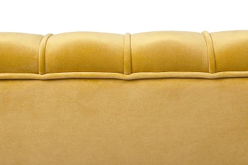 заказать Дизайнерский диван Pearl Triple Yellow на черных ножках