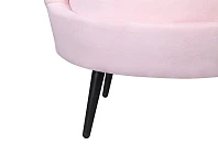 заказать Низкое кресло ракушка Pearl розовый V2 на черных ножках