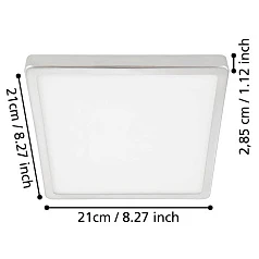 стильные 900654 Накладной светильник FUEVA 5, 17W (LED), 3000K, IP44, ?210, сталь, белый / пластик, белый