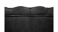 Низкое кресло ракушка Pearl Black V2 на черных ножках