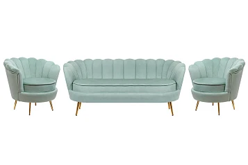 заказать Комплект кресел и дивана ракушка Pearl Triple Green
