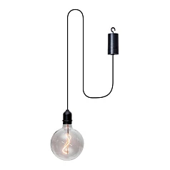 900208 Уличный потолочный светильник VIGNANELLO, LED 1X0,06W, IP44, H195, ?125, пластик, черный/пластик, черный полупрозрачный на заказ в интернет-магазине