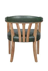 Мягкий стул с подлокотниками Tanner Green Leather