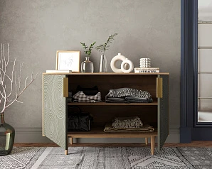 Комод с двумя дверками "Line" R18/browngrey в интернет-магазине