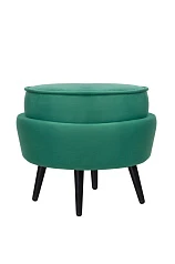 купить Пуф Pearl Adorn Green V2 на черных ножках