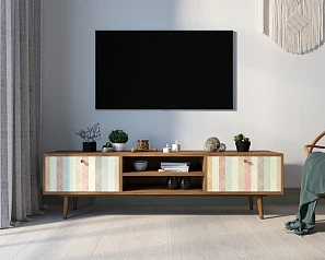 купить Комод "Berber" с нишей низкий под TV принт 45 арт BB49/Print_45