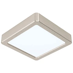 99239 Светодиодный накладной светильник FUEVA 5, 10,5W (LED), 160х160, H28, 1200lm, 3000K, сталь, нике в интерьере