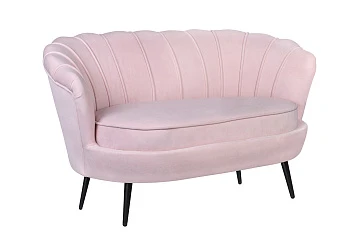 заказать Диван ракушка Pearl Double Pink на черных ножках