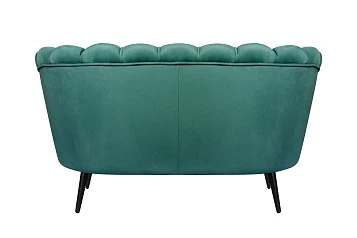 купить Дизайнерский диван Pearl Double Green V2 на черных ножках