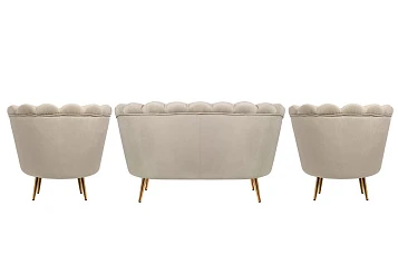 Комплект кресел и дивана ракушка Pearl Double Taupe