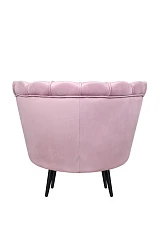 Кресло ракушка Pearl Pink на черных ножках