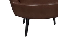 заказать Низкое кресло ракушка Pearl Brown V2 на черных ножках