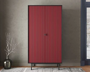 красивый Шкаф двухдверный "Emerson" арт EM091/red/L на заказ