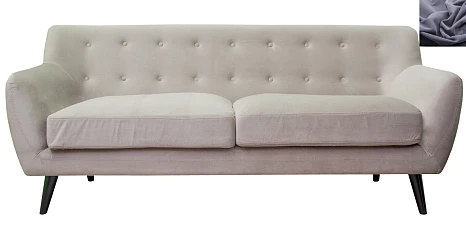 Прямой мягкий диван Albert 11 цвет серый в интернет-магазине