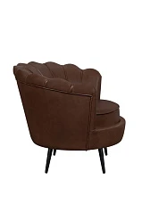 купить Низкое кресло ракушка Pearl Brown V2 на черных ножках