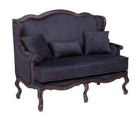 Двухместный дизайнерский диван Brody Double Black в интернет-магазине