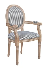 купить стильный Мягкий стул с подлокотниками Volker Arm Black Pinstripe в интернет-магазине