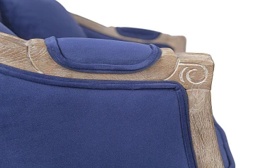 заказать Дизайнерский двухместный диван Darcy 2 ампир синий в интернет-магазине