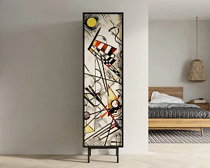 красивый Шкаф c одной дверкой "Emerson" by Kandinsky арт EM101/Print_01 в интернет-магазине