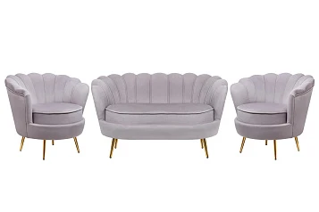 заказать Комплект кресел и дивана ракушка Pearl Double Grey